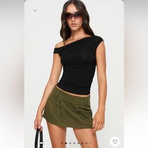 Leon Olive Mini Skirt